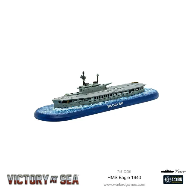 Bolt Action Victory at Sea HMS Eagle porte-avions résine