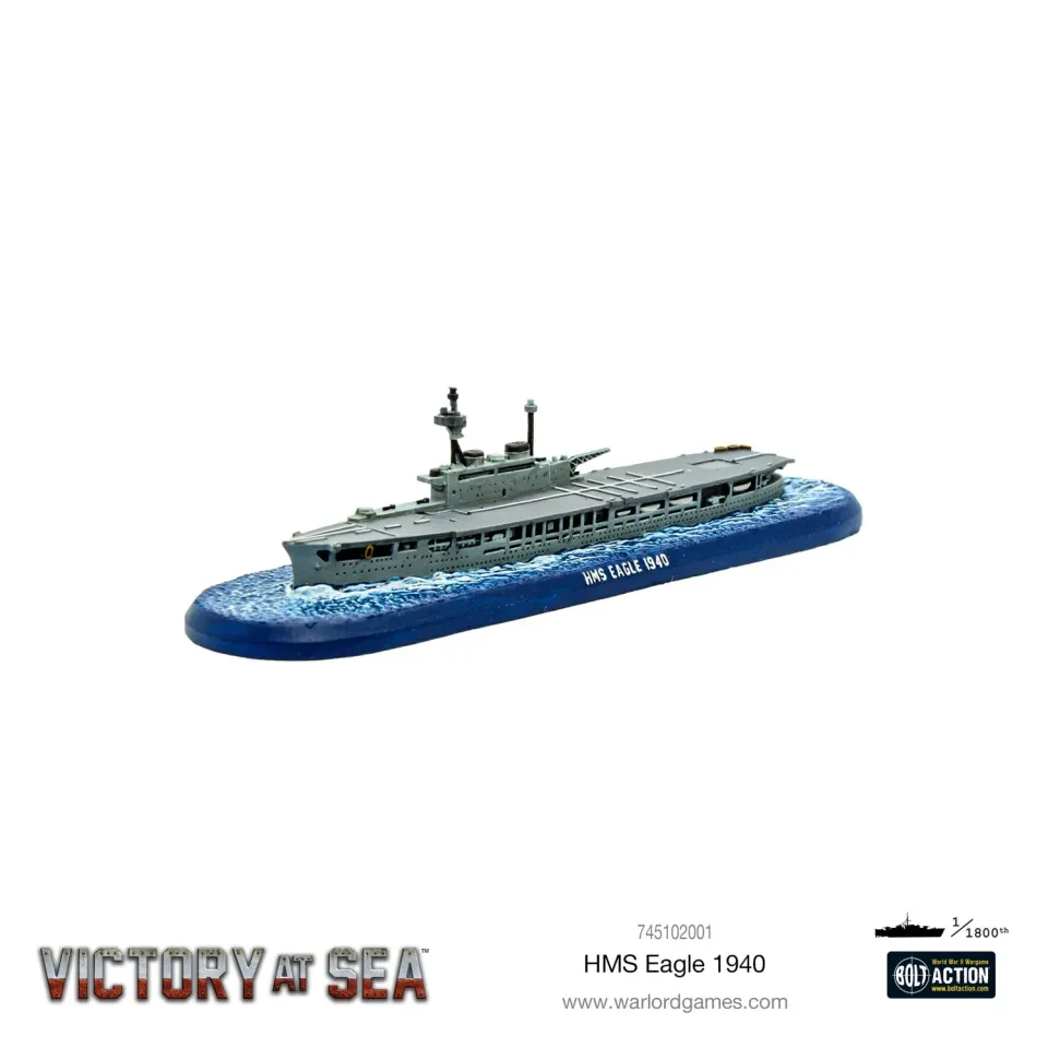 Bolt Action Victory at Sea HMS Eagle porte-avions résine