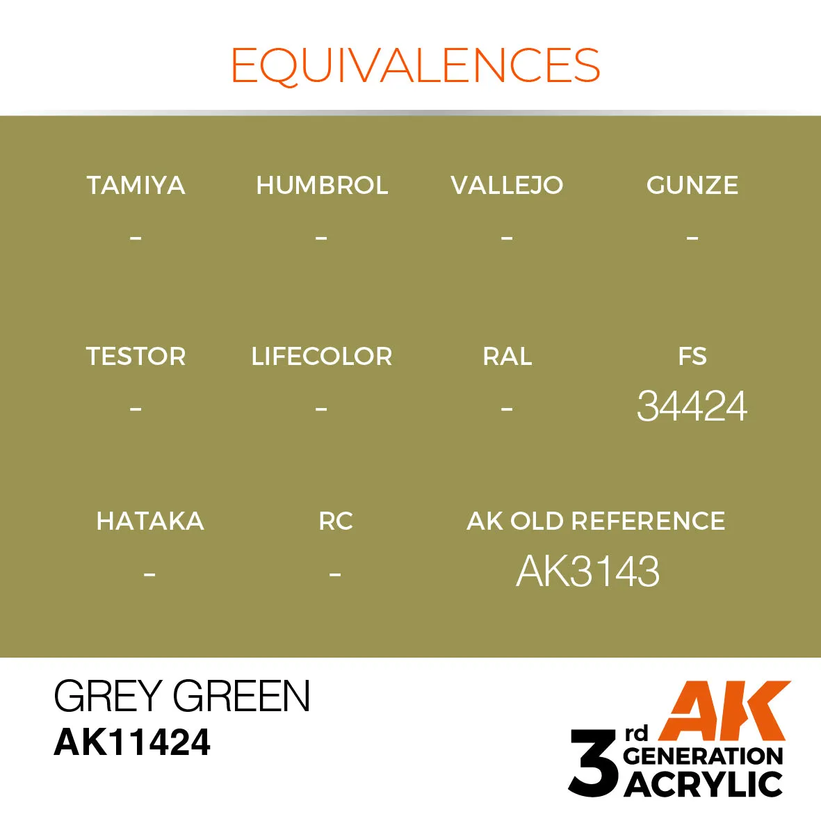AK Interactive 3Gen Grey Green peinture 17 ml