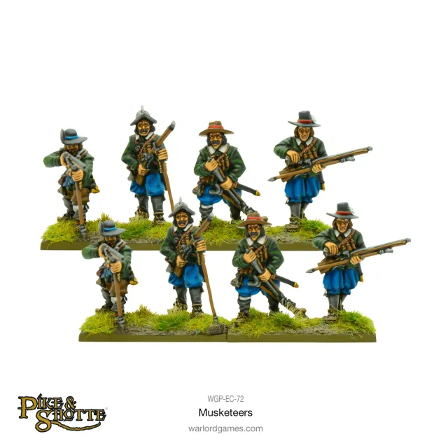 Bolt Action Pike & Shotte Musketeers figurines métal 8 pièces