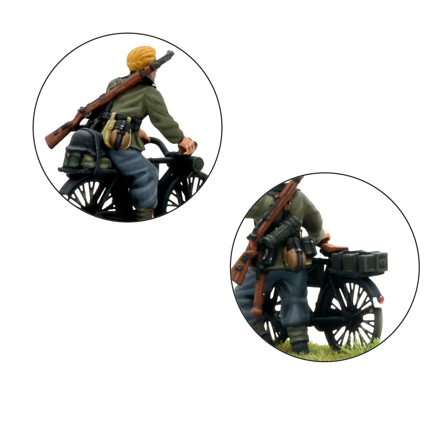 Bolt Action Early War German Infantry Bicycles figurines résine x5