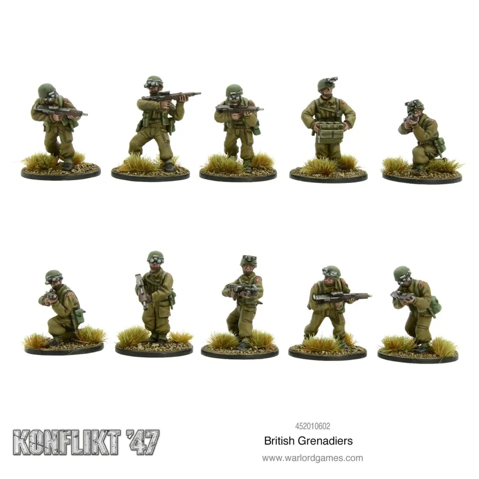 Bolt Action British Grenadiers figurines Konflikt ’47