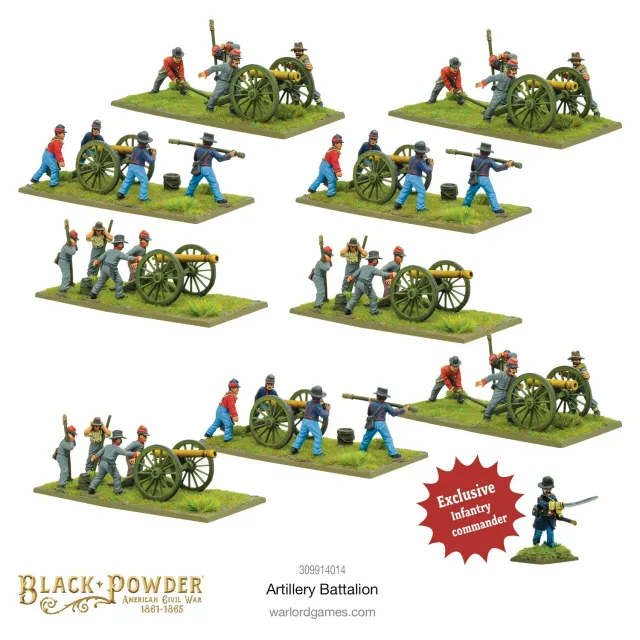 Bolt Action Black Powder American Civil War Artillery Battalion artillerie 3 batteries