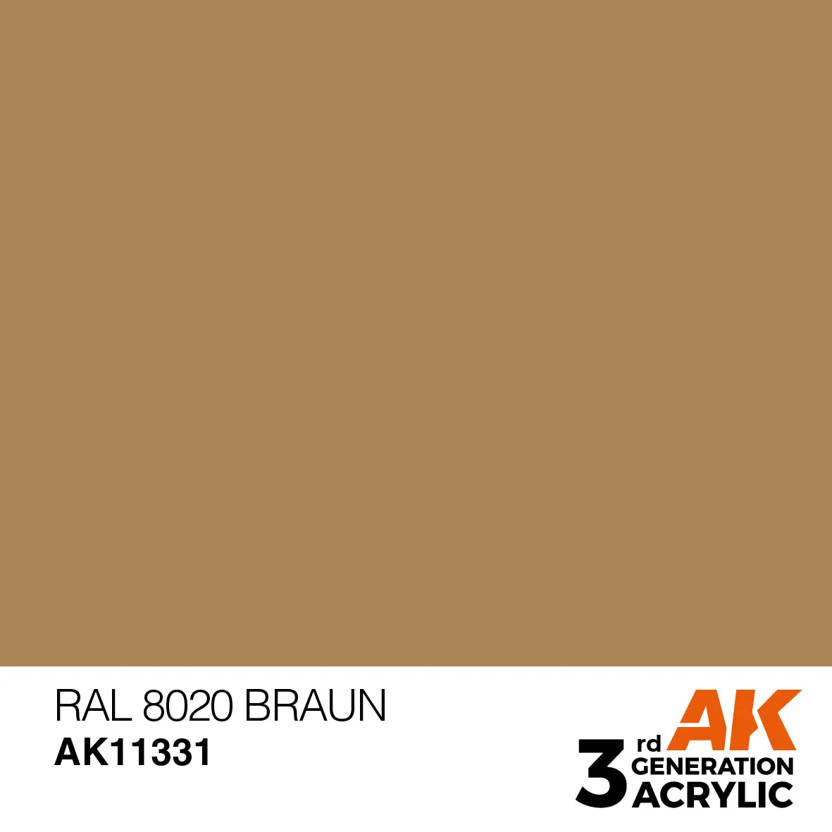 AK Interactive 3Gen RAL 8020 Braun peinture acrylique 17 ml