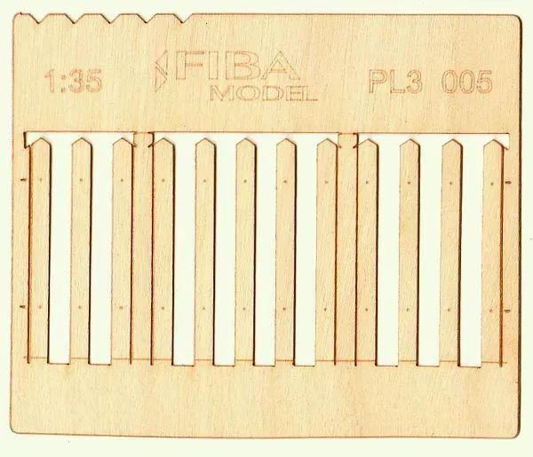 Albion Picket fence – medium plank clôture miniature 2 pièces