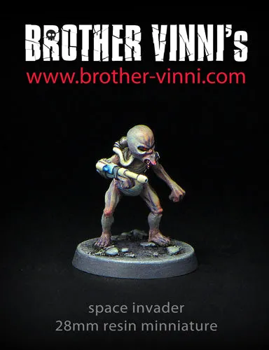 Brother Vinni Space Invader figurine résine 25 mm alien