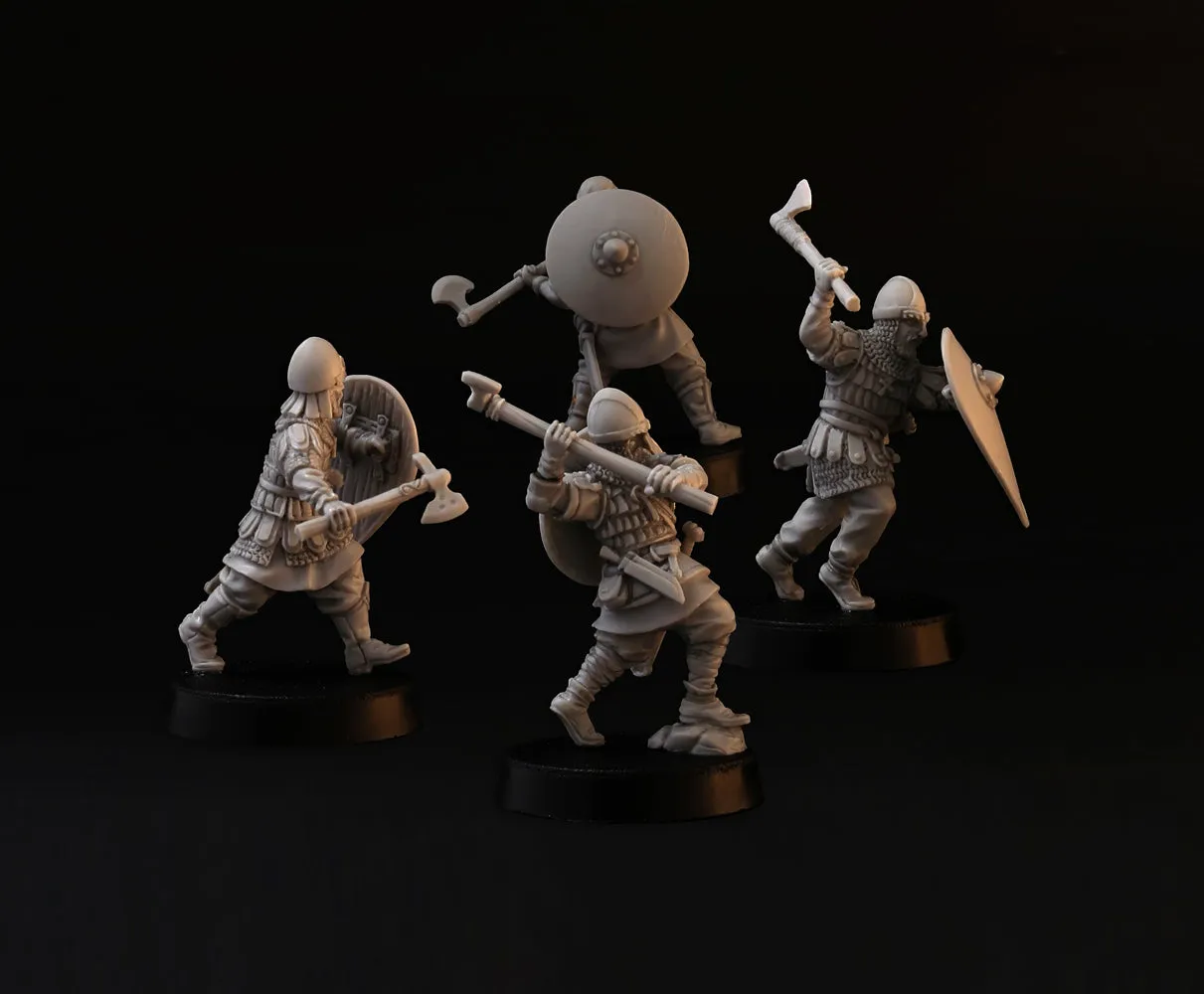 Brother Vinni Varangian Guard 2 lot 4 figurines résine 28mm haches