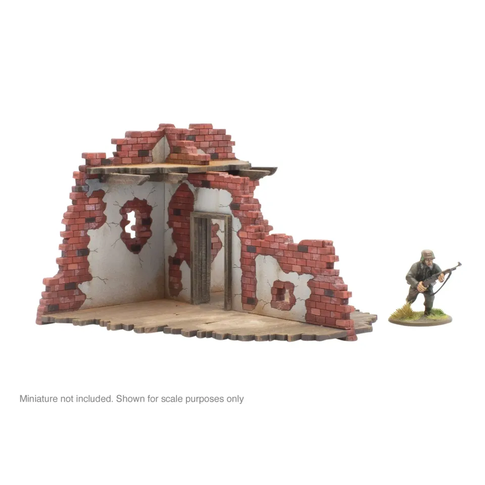 Bolt Action City in Ruins Internal Ruins T Section décor MDF urbain
