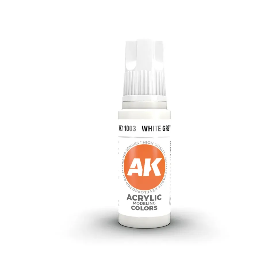 AK Interactive 3Gen White Grey peinture acrylique 17ml clair