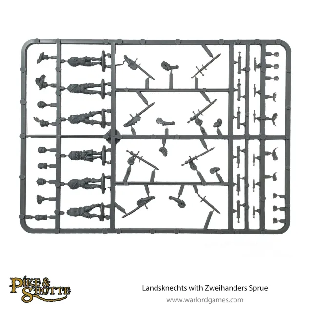 Bolt Action Pike & Shotte Landsknechts zweihanders grappe plastique