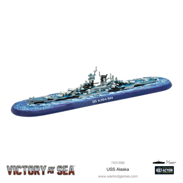 Bolt Action Victory at Sea USS Alaska navire résine