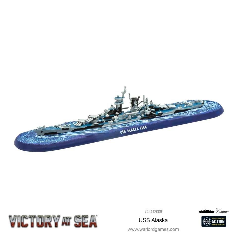 Bolt Action Victory at Sea USS Alaska navire résine