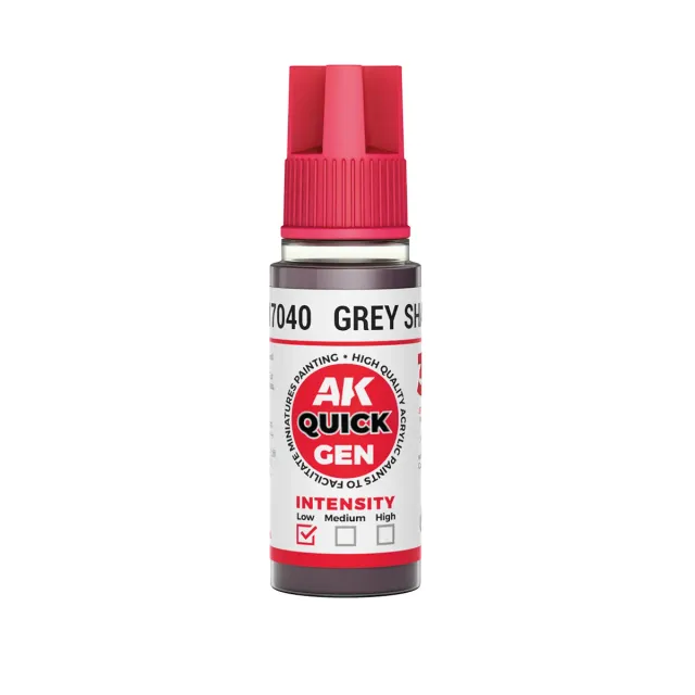 AK Interactive QuickGen Grey Shadow peinture acrylique grise 18 ml