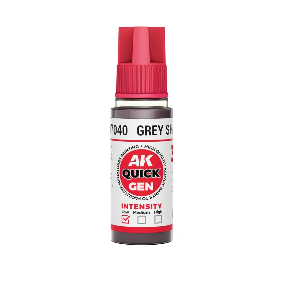 AK Interactive QuickGen Grey Shadow peinture acrylique grise 18 ml