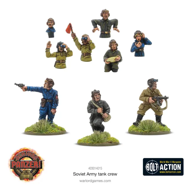 Bolt Action Soviet Tank Crew équipage char résine 9 figs
