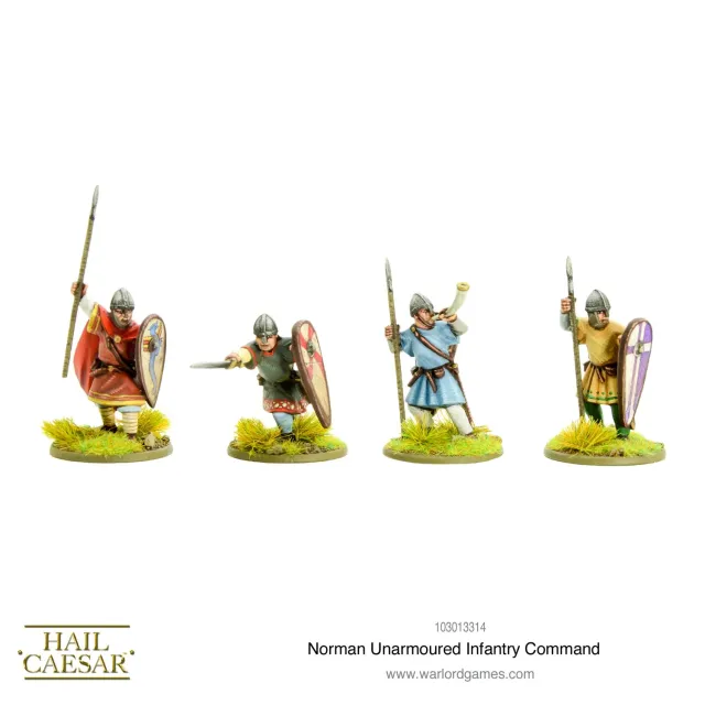 Warlord Games Hail Caesar infanterie normande commandement 4 figurines