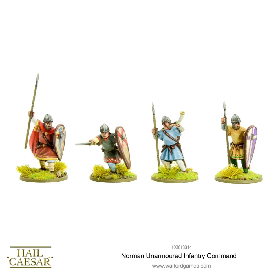 Warlord Games Hail Caesar infanterie normande commandement 4 figurines
