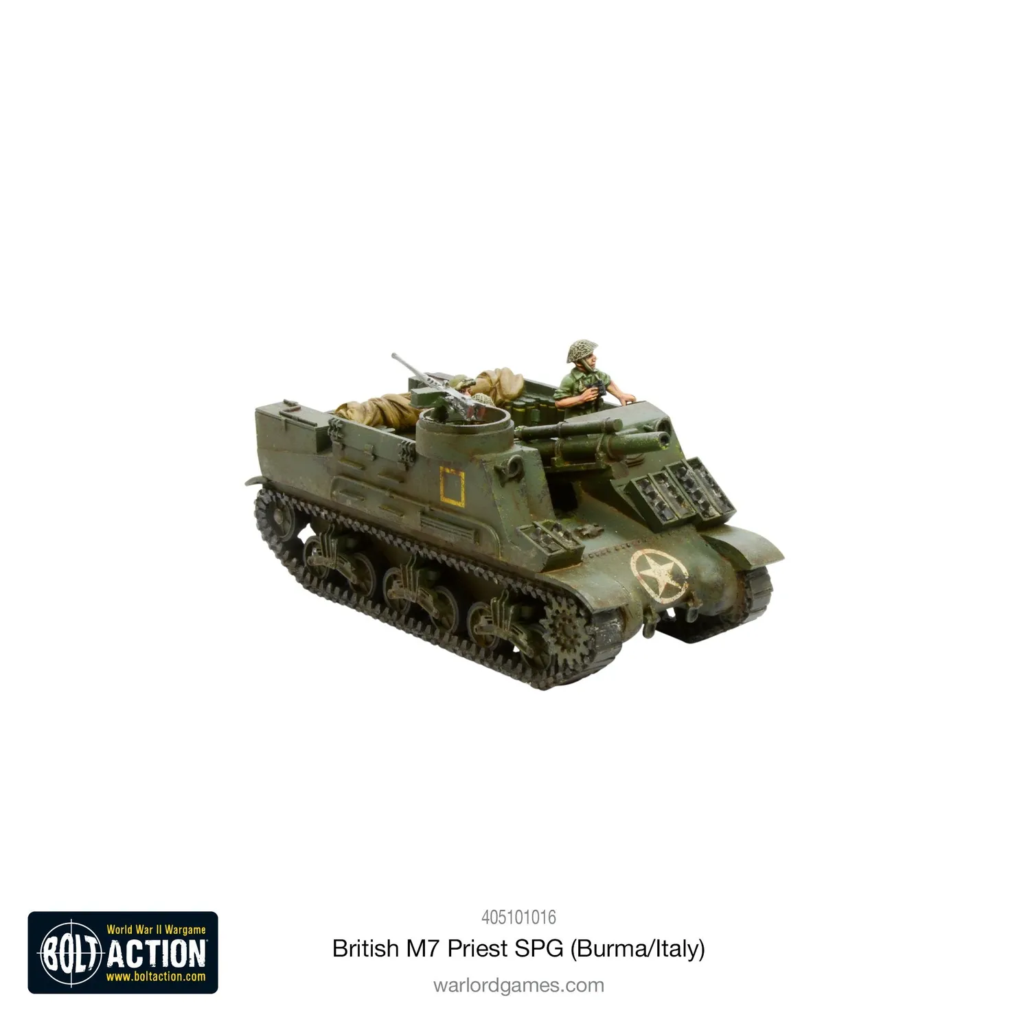 Bolt Action British M7 Priest SPG Burma Italy canon