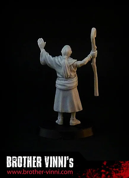Brother Vinni Prêtre druide figurine 28 mm résine SAGA