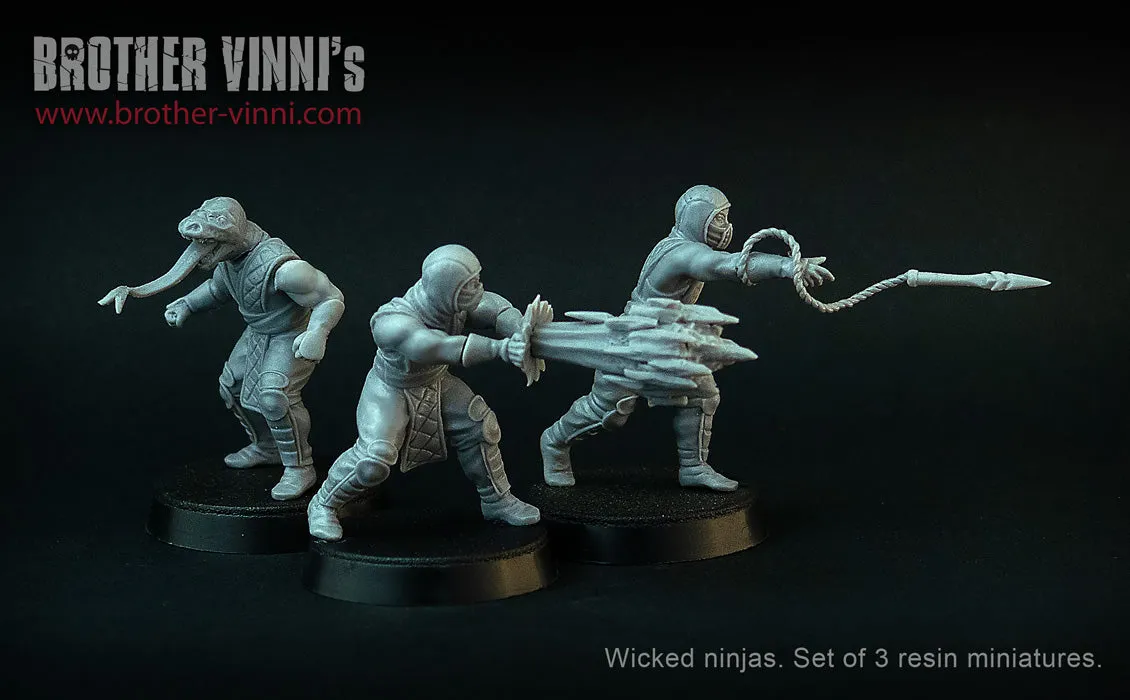 Brother Vinni Wicked Ninja figurine 28mm lot de 3 résine