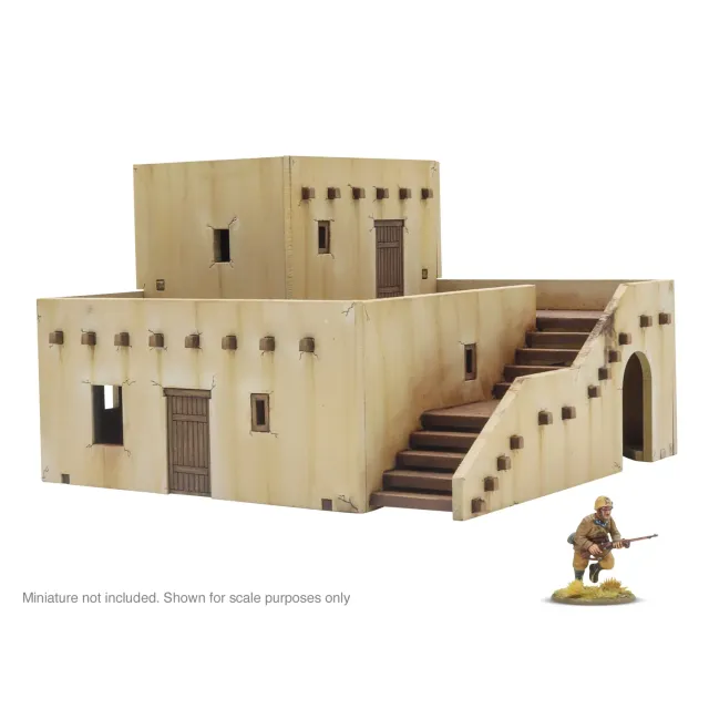 Bolt Action Adobe Building bâtiment de décor MDF désert