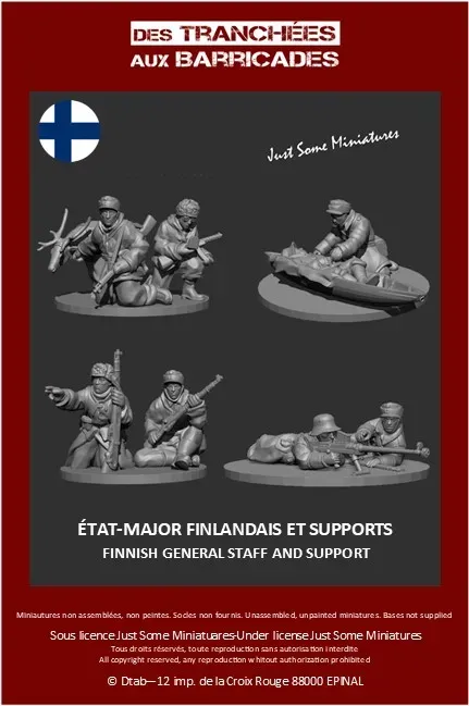 Des Tranchées aux Barricades État-major finlandais figurines Guerre d’Hiver