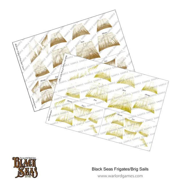Bolt Action Black Seas voiles frégate/brig clair+foncé