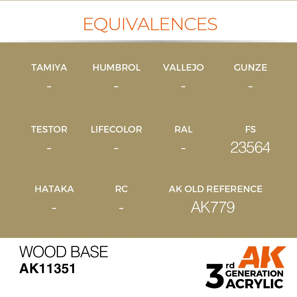 AK Interactive 3Gen Wood Base peinture acrylique 17ml marron