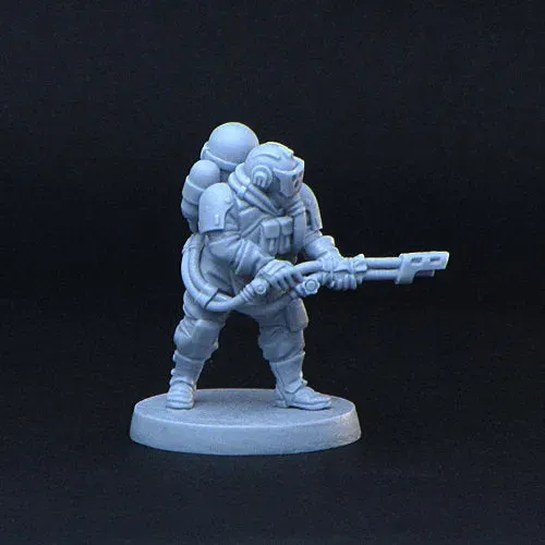 Brother Vinni soldat lance-flammes figurine 28mm résine