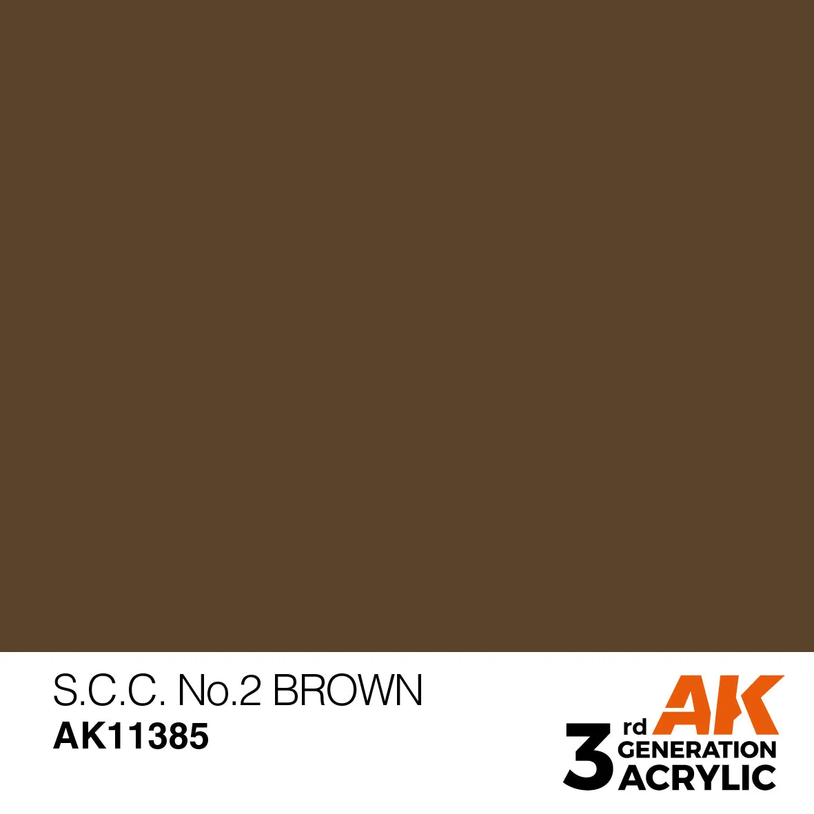 AK Interactive 3Gen Acrylic S.C.C. No.2 Brown peinture 17 ml brun