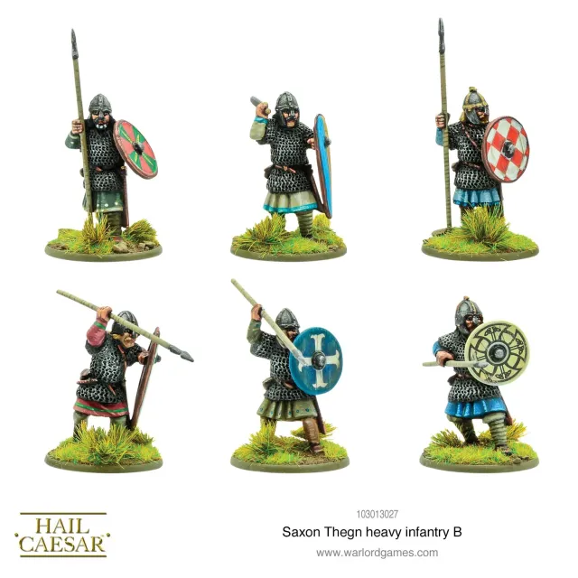 Warlord Games Hail Caesar Saxon Thegn B fantassins métal x6