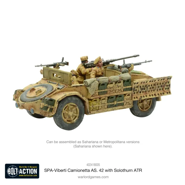 Bolt Action Camionetta AS.42 Solothurn véhicule miniature italien