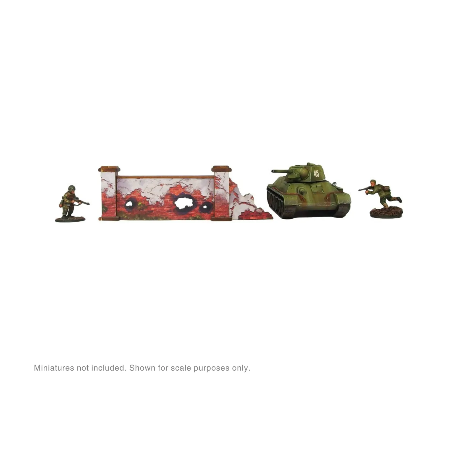 Bolt Action WW2 Ostfront Stalingrad Walls High murs prépeints pack urbain