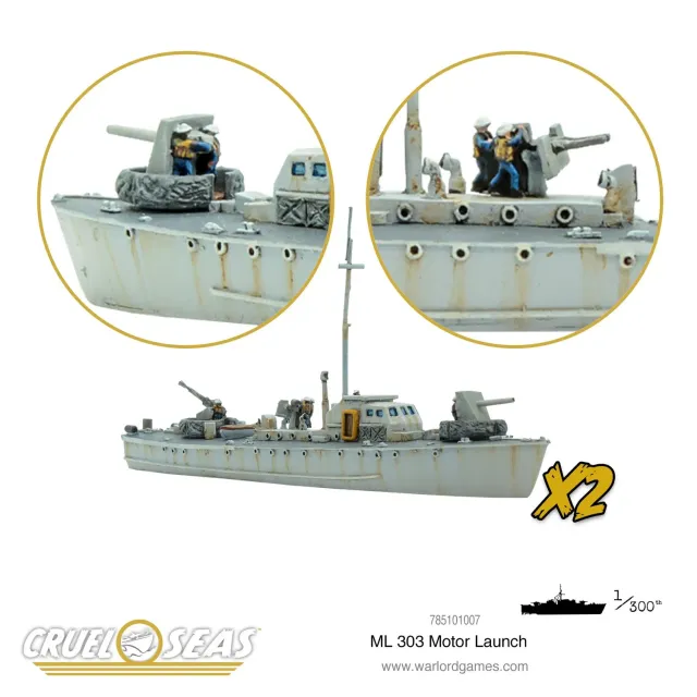 Bolt Action Cruel Seas ML 303 Motor Launch vedette