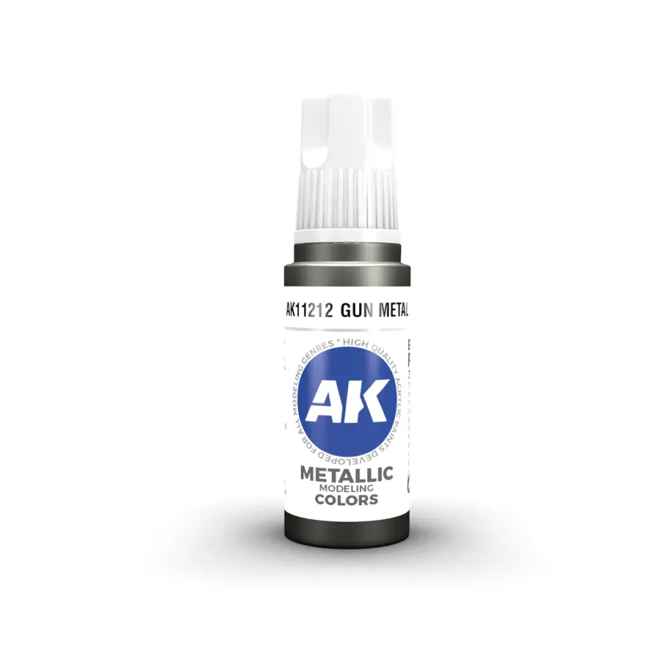 AK Interactive 3Gen Gun Metal peinture acrylique 17ml métallisé