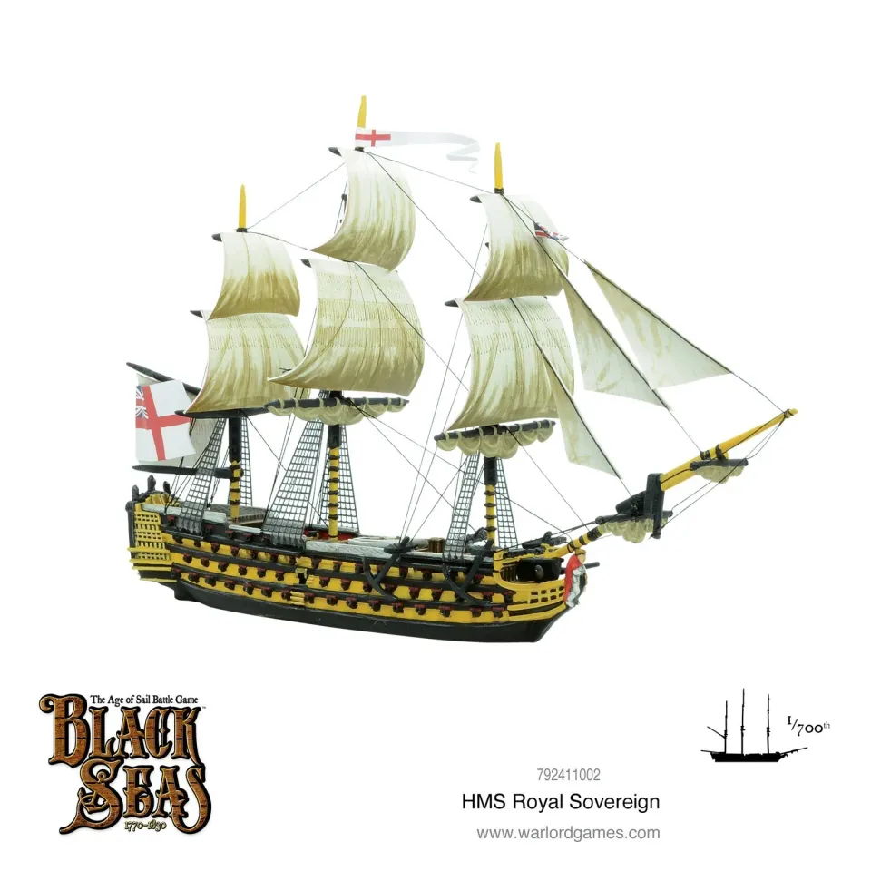 Warlord Games Black Seas HMS Royal Sovereign navire 100 canons résine
