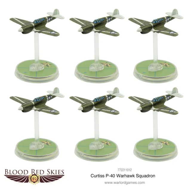 Blood Red Skies Curtiss P-40 Warhawk escadrille avions résine