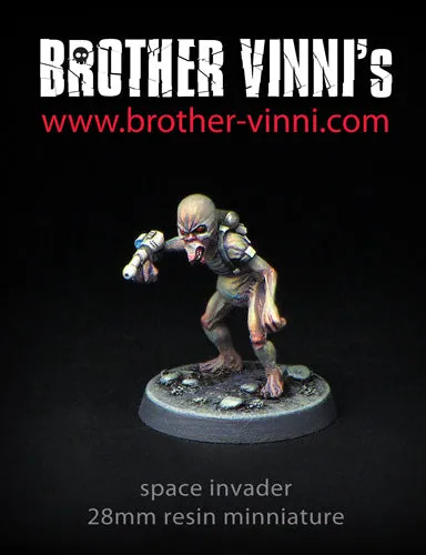 Brother Vinni Space Invader figurine résine 25 mm alien
