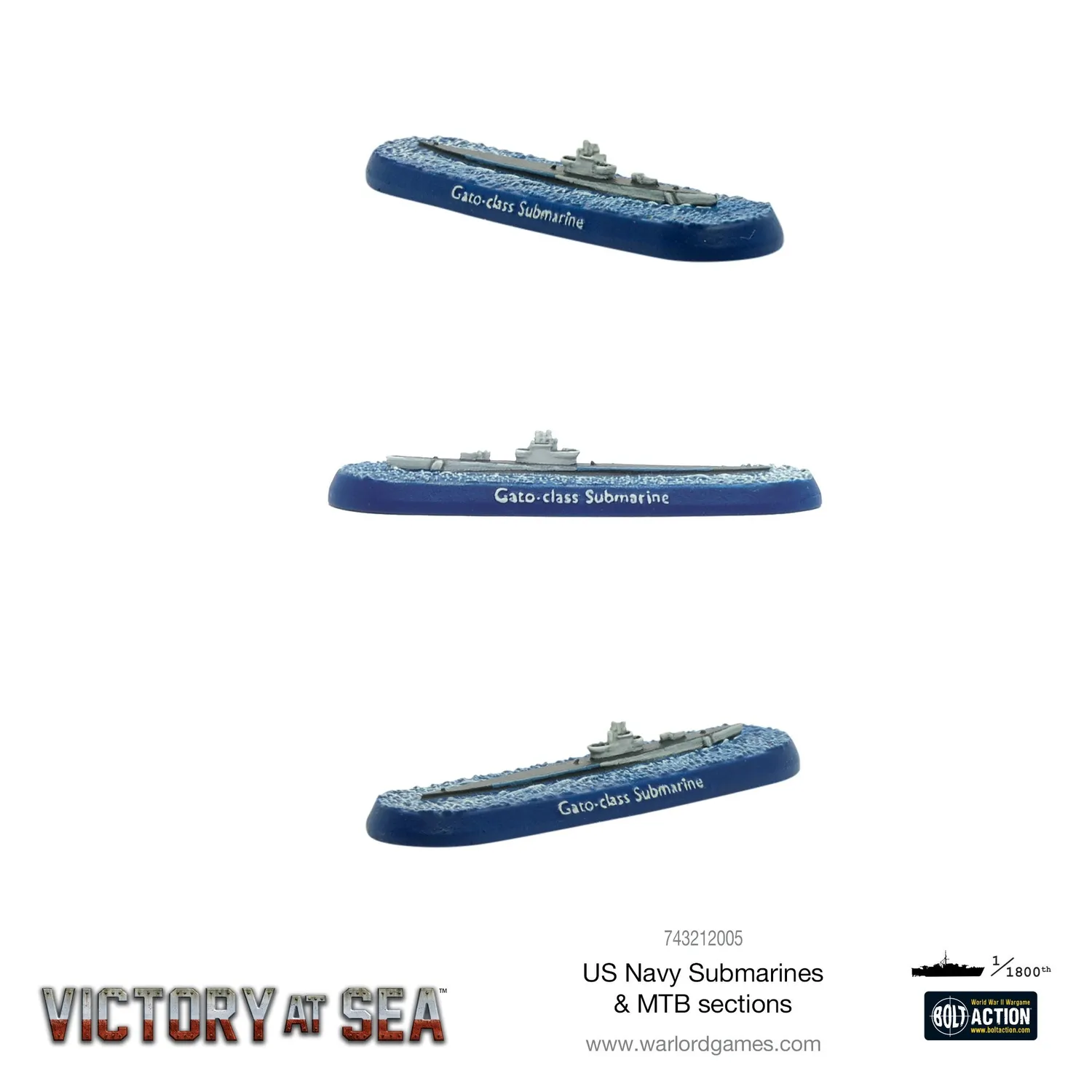 Bolt Action Victory at Sea US Navy Submarines MTB coffret navires