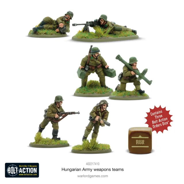 Bolt Action Hungarian Army weapons teams équipes d’armes 6 figurines