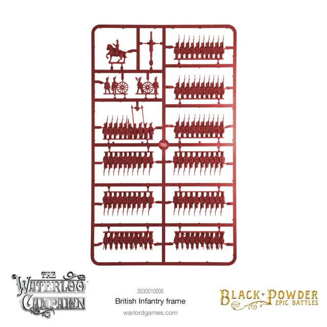 Bolt Action Black Powder Epic Battles Waterloo British Infantry Sprue grappe
