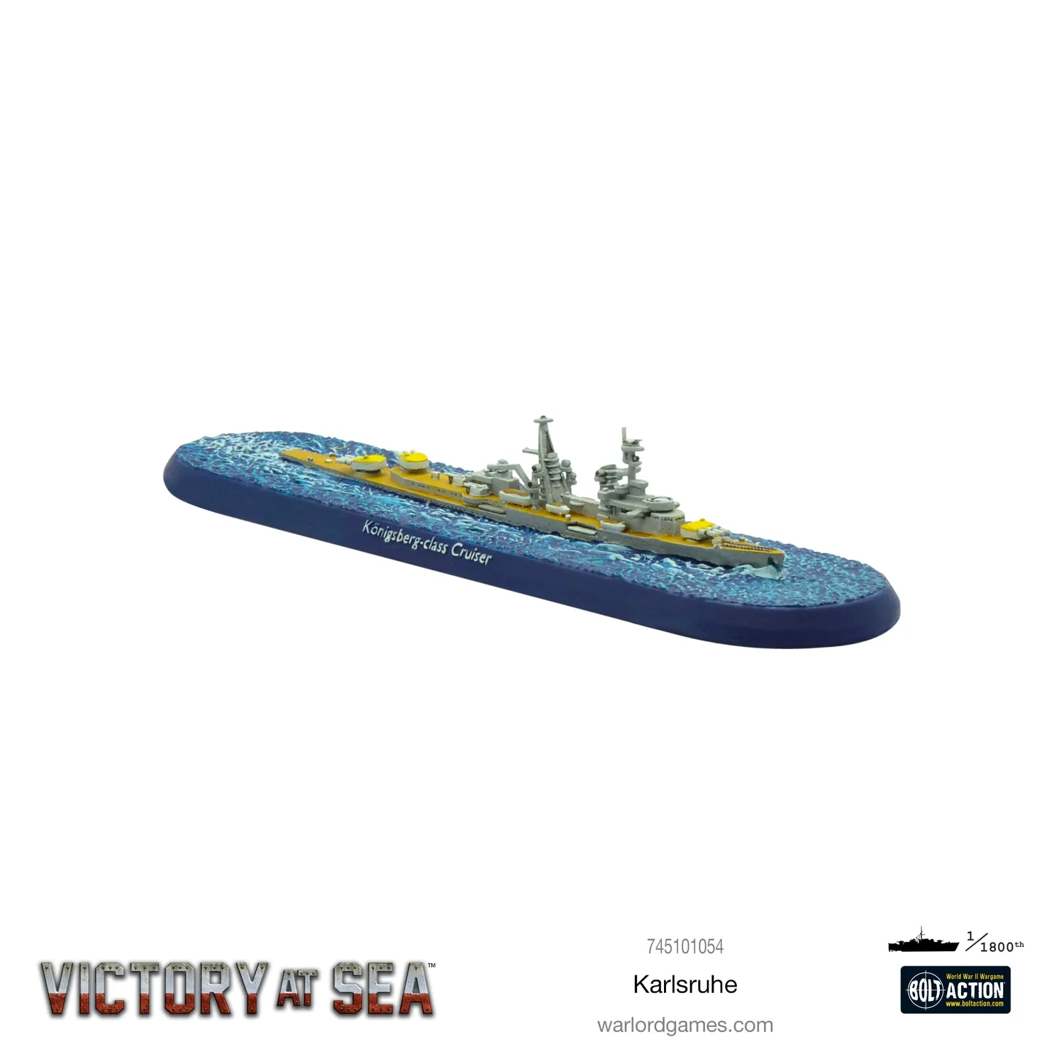 Bolt Action Victory at Sea Karlsruhe navire miniature Kriegsmarine
