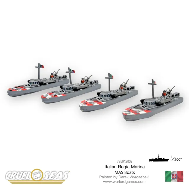 Warlord Games Cruel Seas Italian MAS boats vedettes 2 pièces