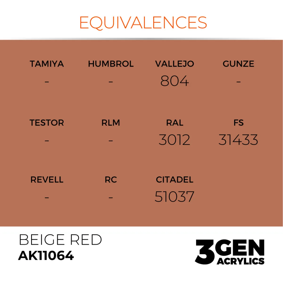 AK Interactive Beige Red 17ml peinture acrylique 3Gen
