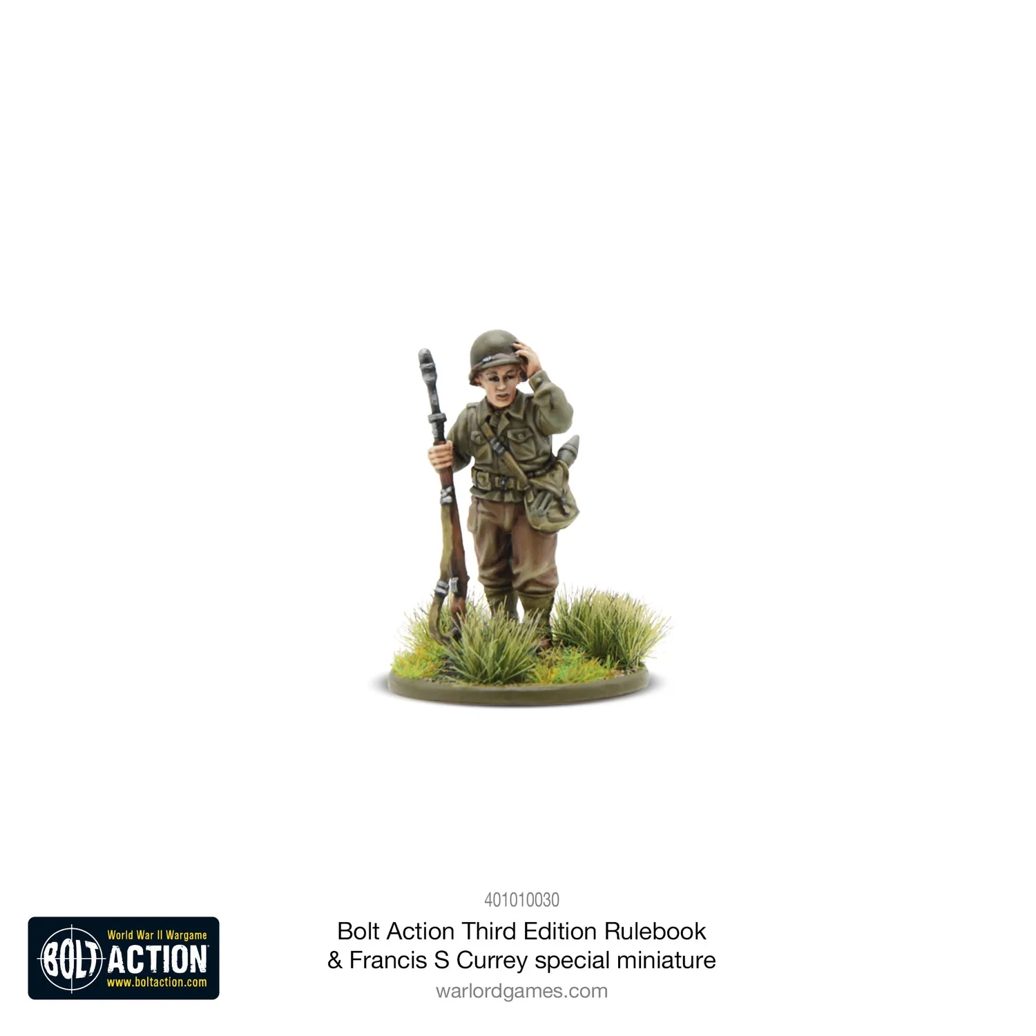 Bolt Action Third Edition livre de règles + figurine Currey