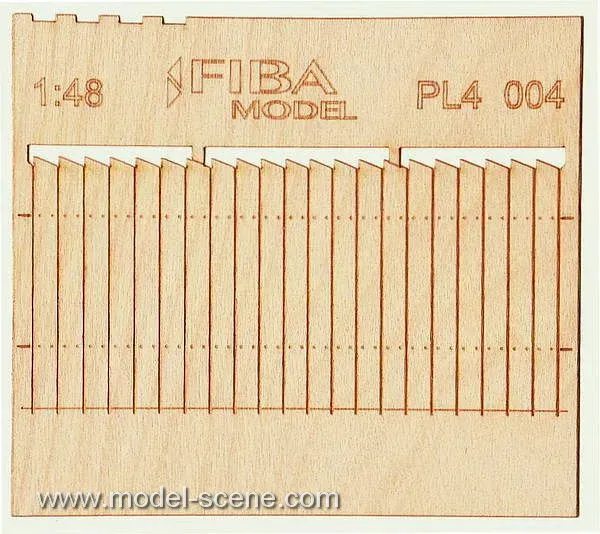 Albion PL4-004 clôture bois dentée miniature x2