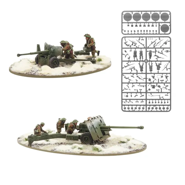 Bolt Action British Army winter batterie antichar canons
