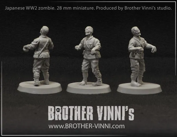 Brother Vinni WWII Japanese Zombies figurine résine 28mm lot de 4