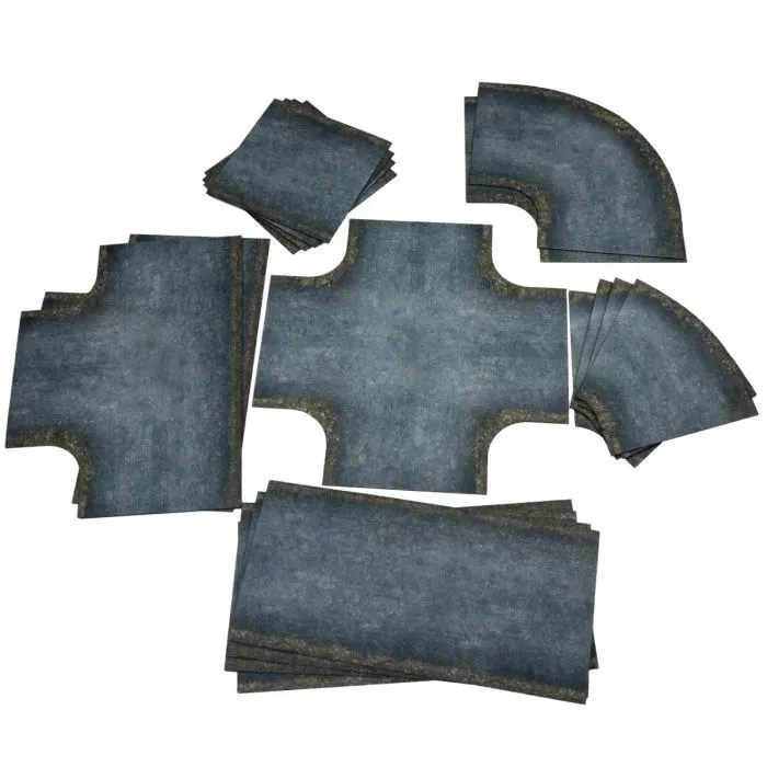 Set chemin vieil asphalte 17 pièces néoprène 7,5 cm