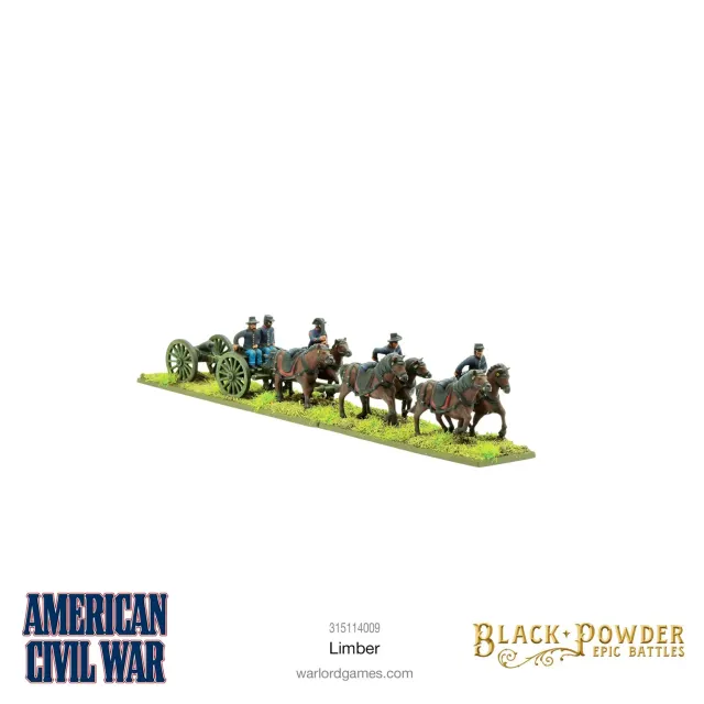 Bolt Action Epic Battles American Civil War Limber attelage métal